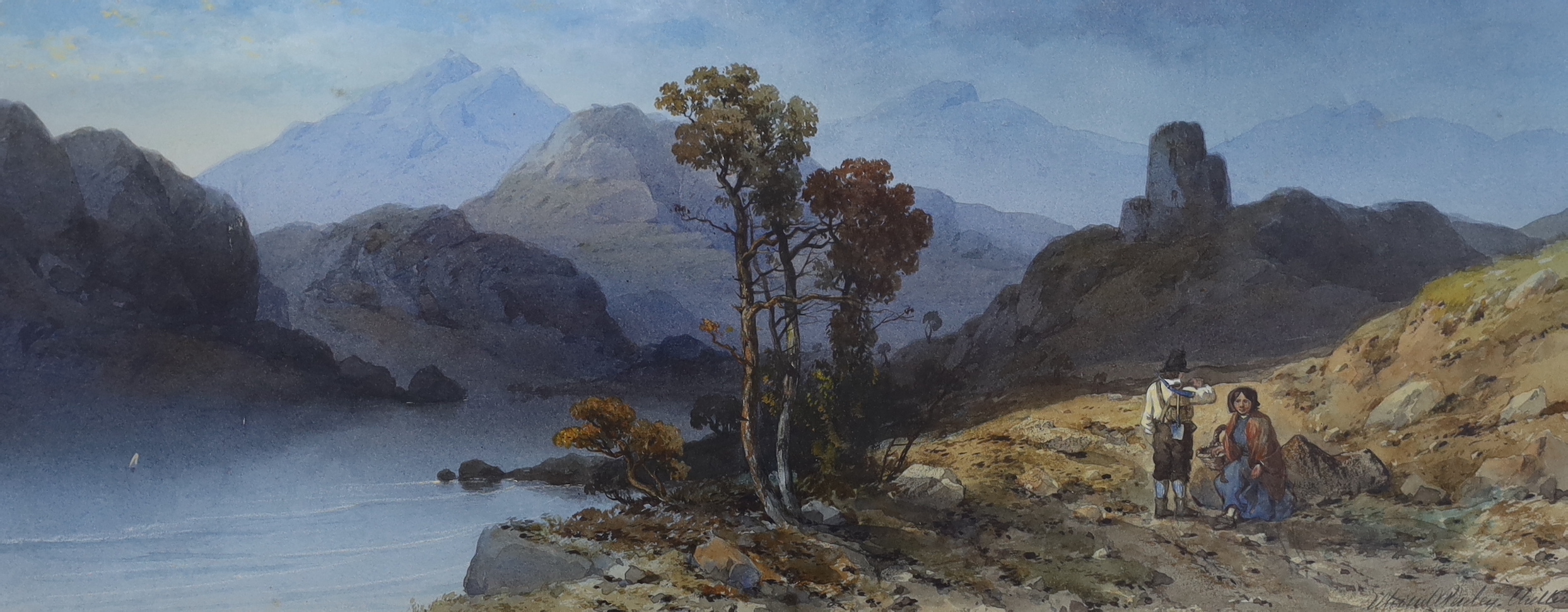 Six Victorian watercolour landscapes, by Edwin and Aaron Penley, The majority signed, the largest 18 X 46 cm, together with two volumes of sketching from nature in watercolours by Aaron Penley and albums of research on t